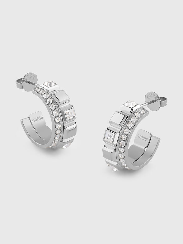 Earrings with rhinestones - 1