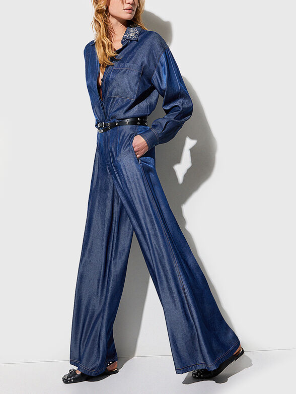 High waisted jeans with wide legs - 6