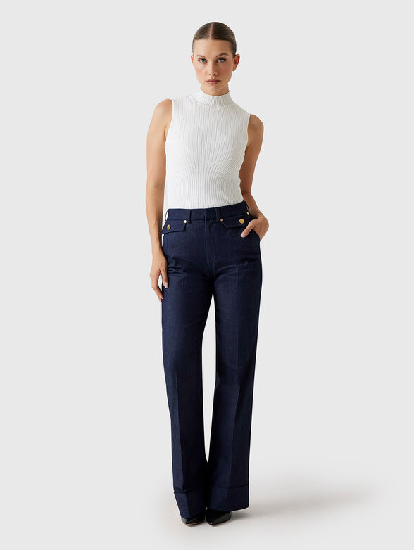 High waisted straight jeans - 4