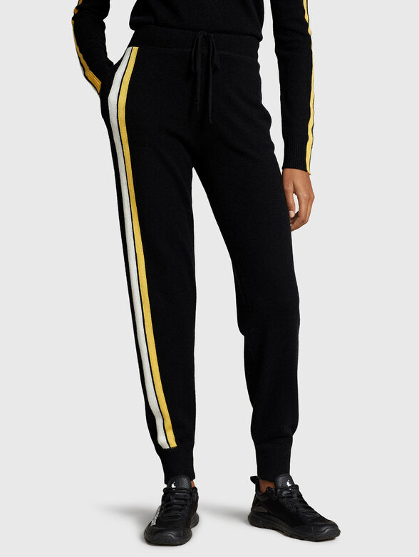 Sports pants with accent stripes - 1