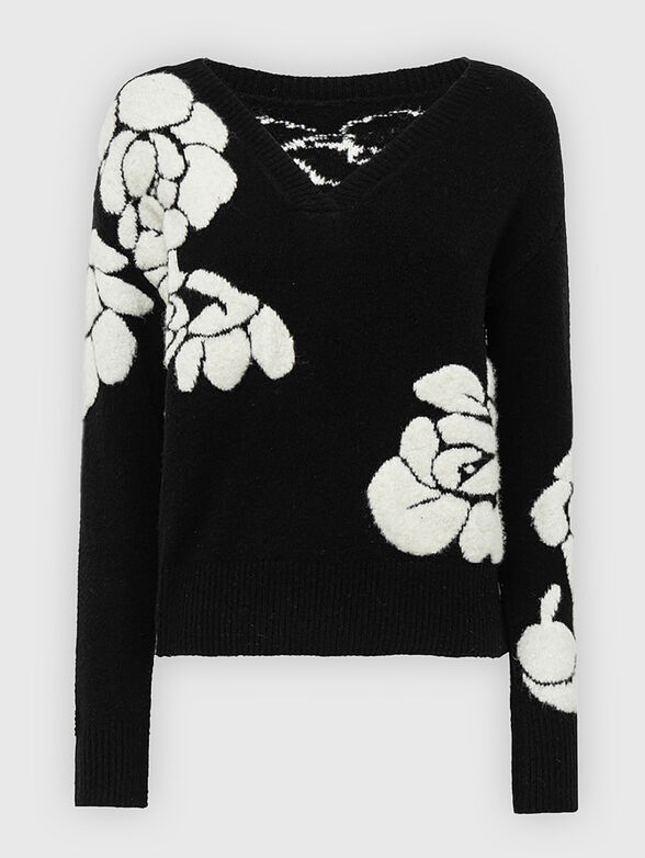 Pullover with V-neck - 1