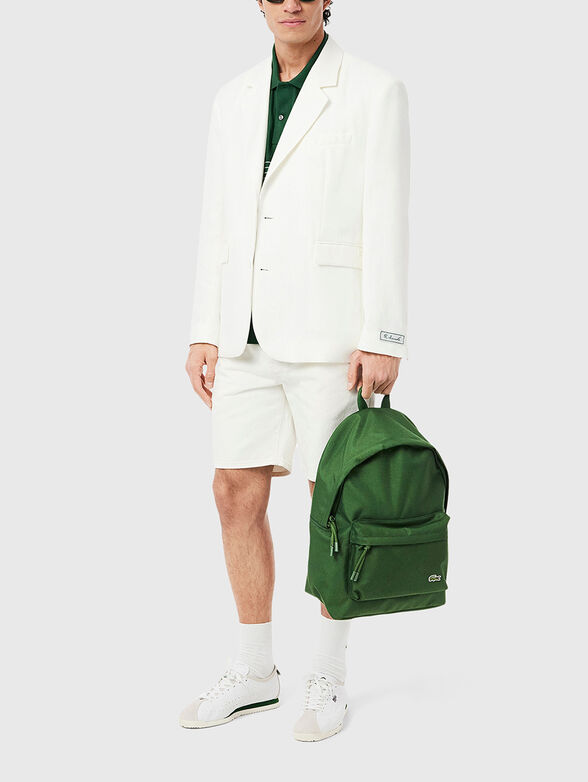 Unisex black backpack with logo detail - 2