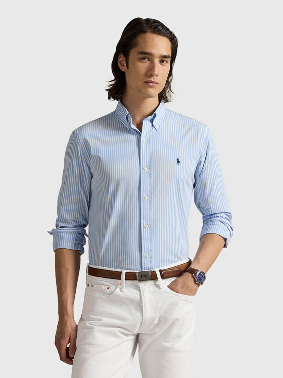 Striped cotton poplin shirt - 1