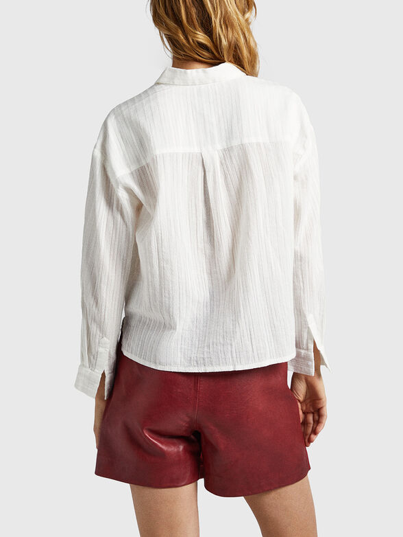 GENCIANA striped cropped shirt - 3