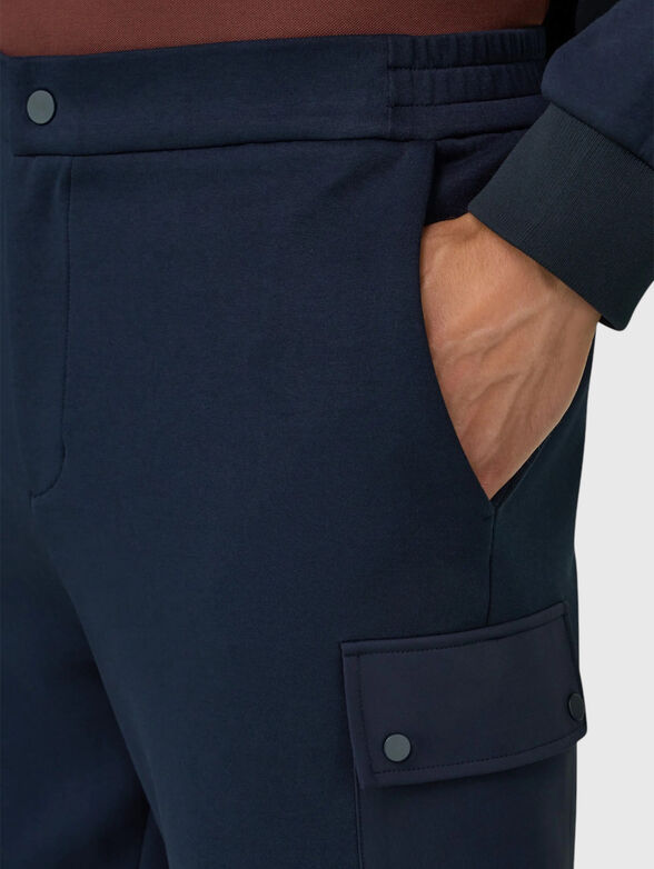 Cotton-blend sweatpants - 4