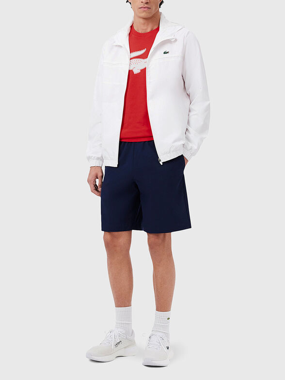 White T-shirt with contrasting logo print - 2
