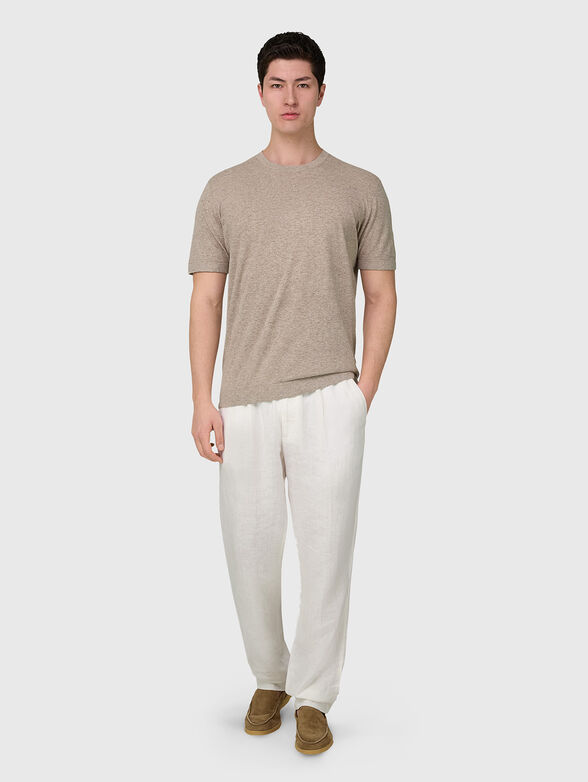 Cotton and linen T-shirt  - 2