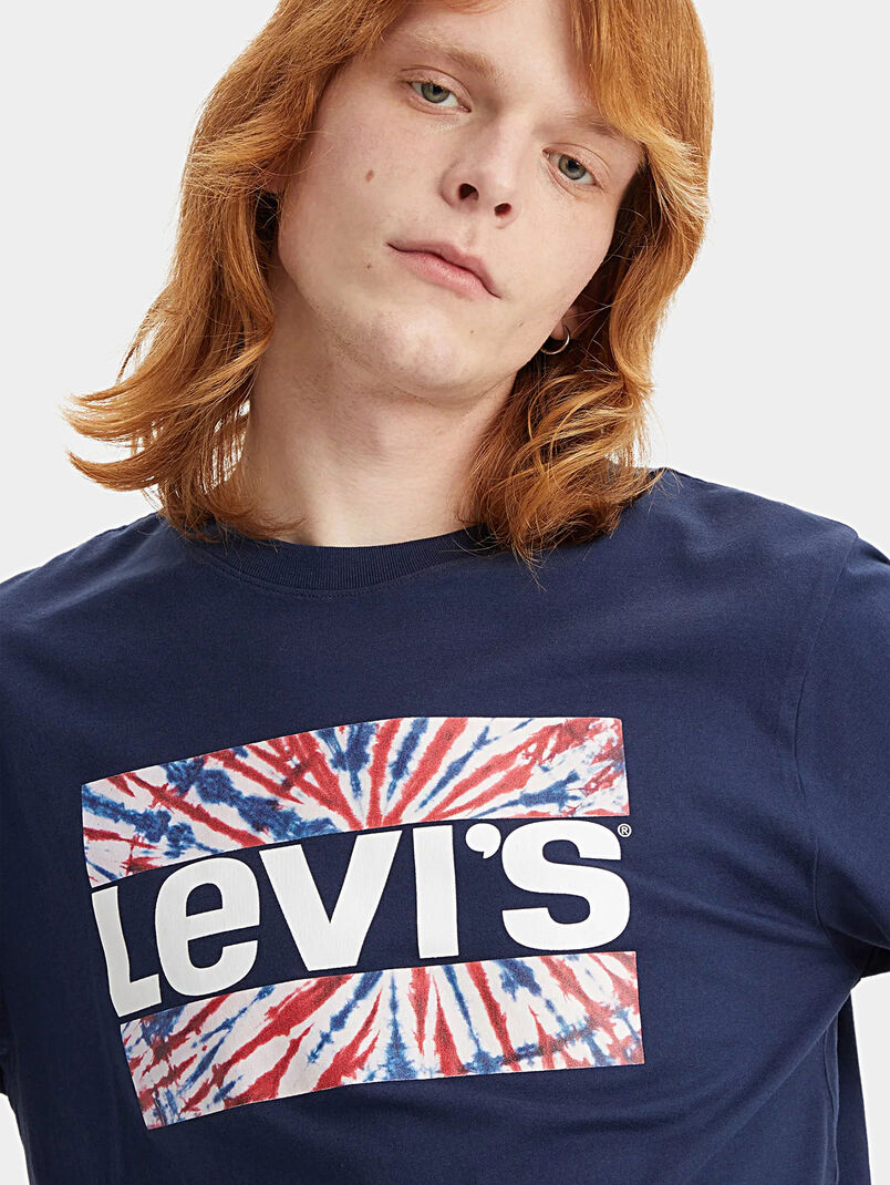 T-shirt with tie-dye logo print effect - 3