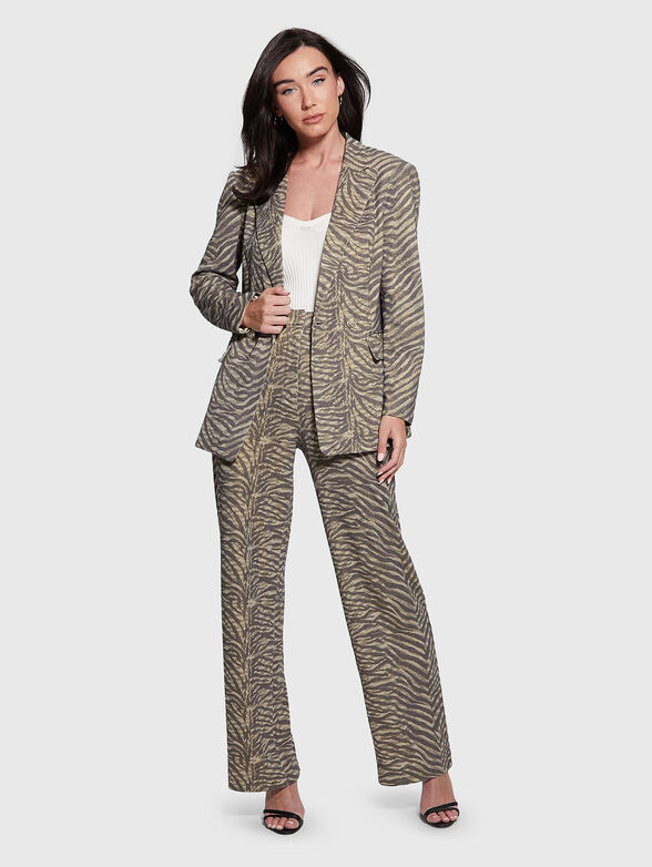 ADRIANA jacket with animal print and glitter - 2