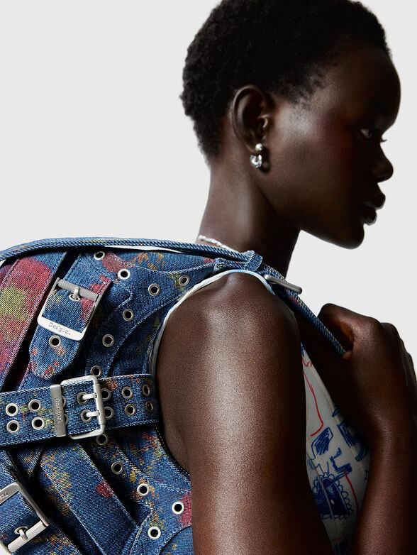 Denim bag with adjustable handle - 3