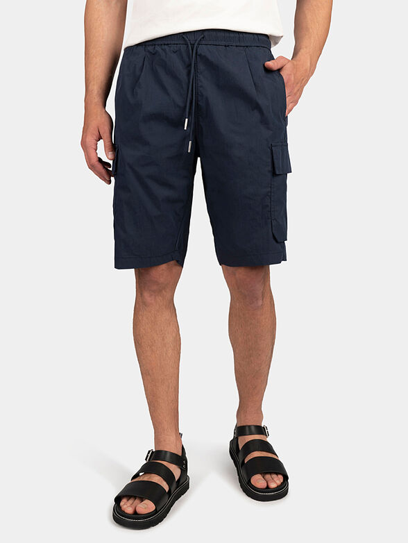 Dark blue shorts with cargo pockets - 1