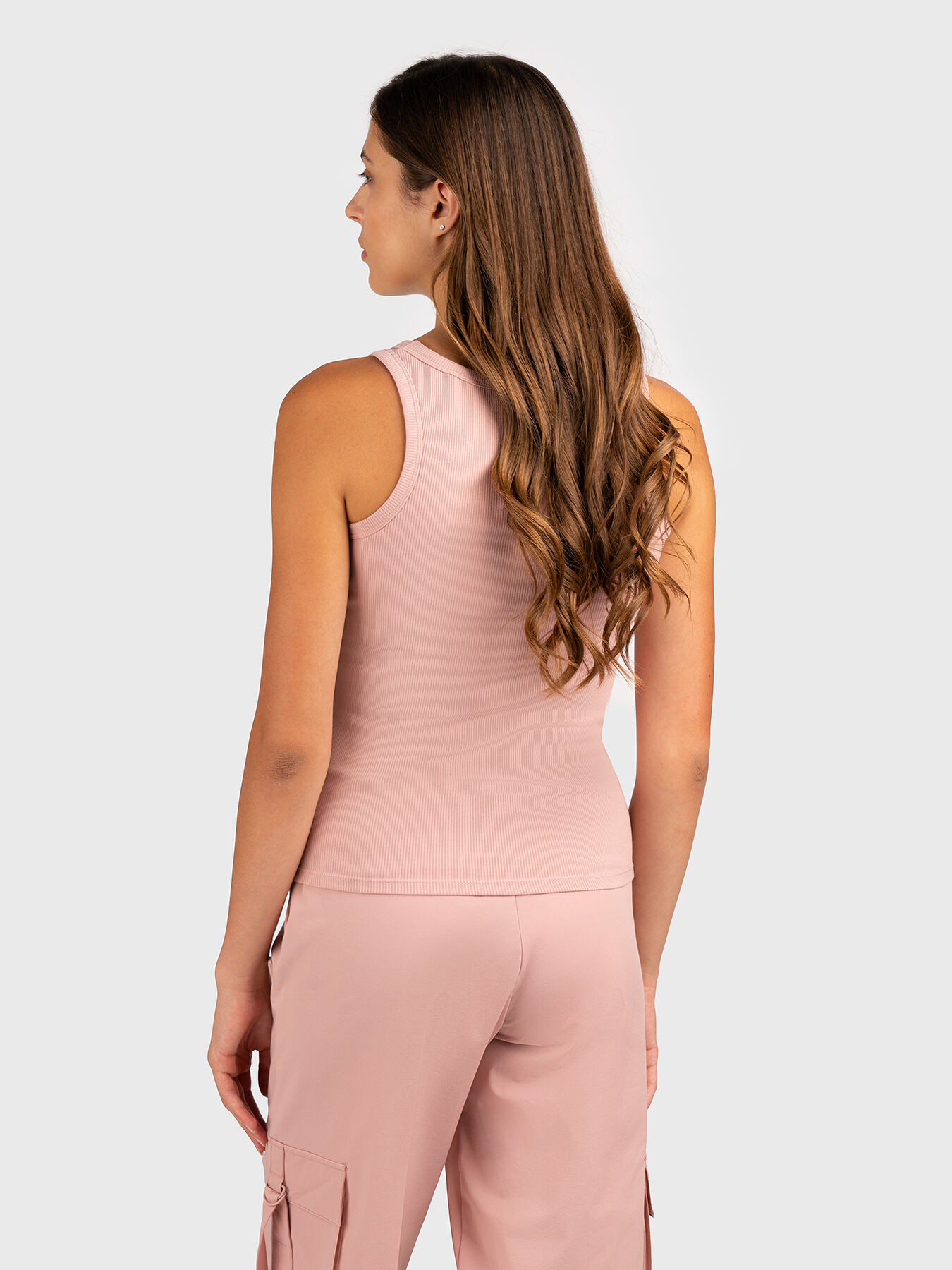 COLETTE beige рibbed top brand GUESS — Globalbrandsstore.com/en