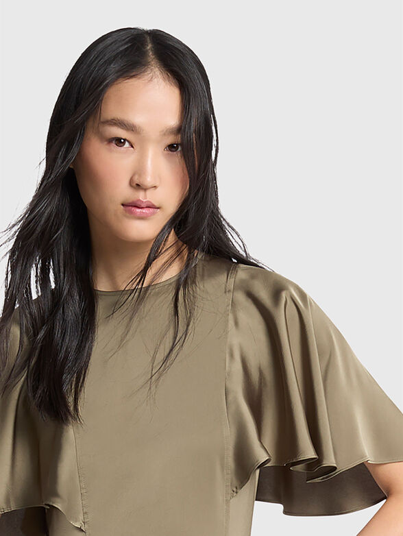 Saten midi dress - 4