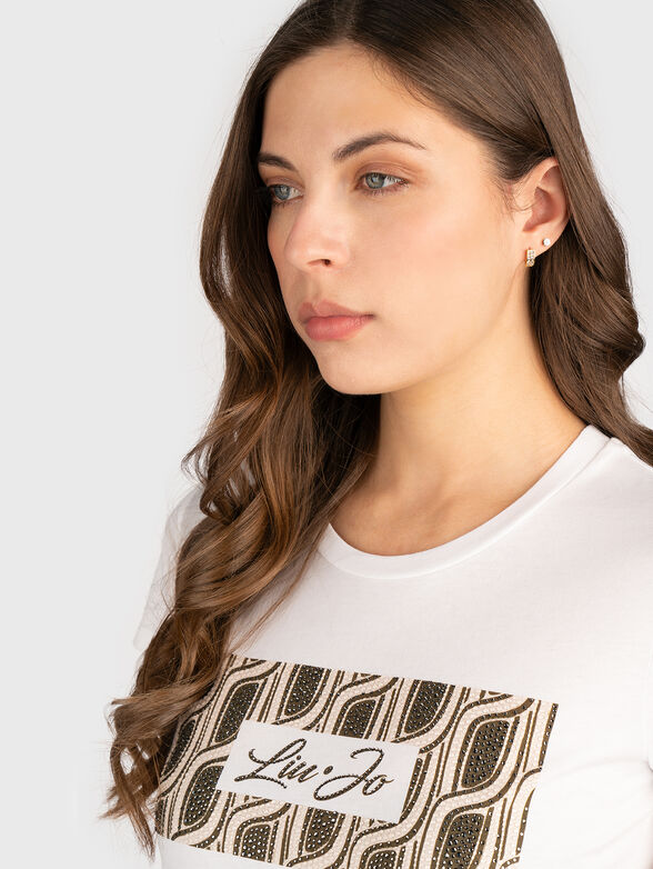 Cotton T-shirt with logo - 4