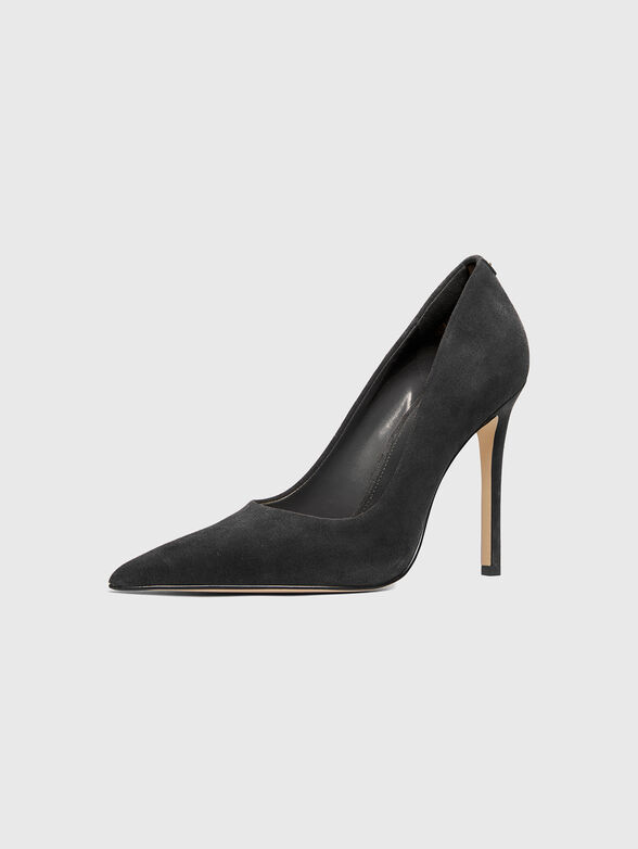 Black suede heels - 3