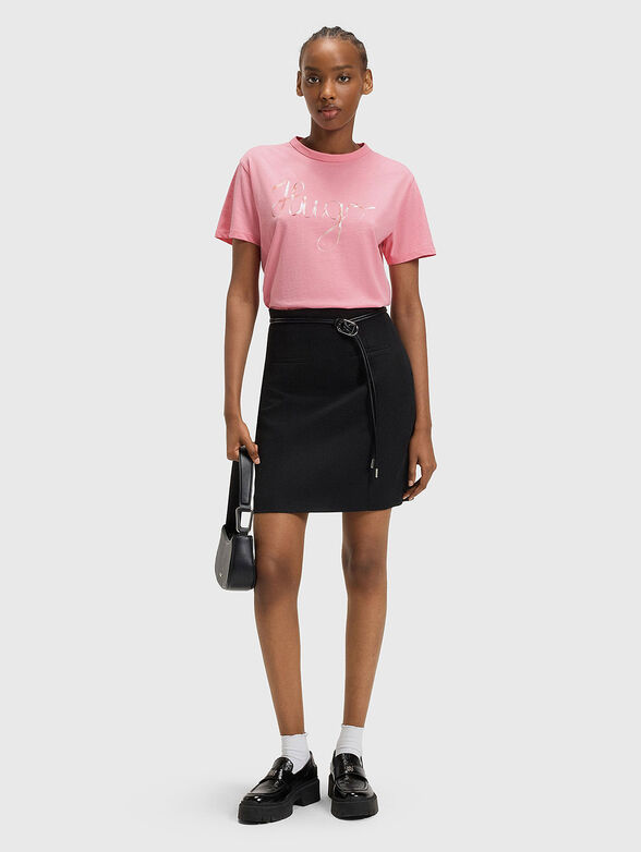 T-shirt with oval neckline - 2