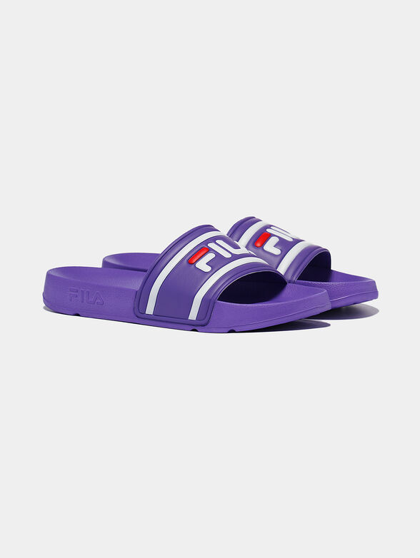 MORRO BAY Black slippers with logo - 2