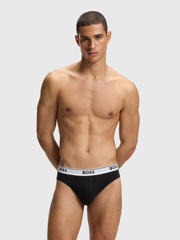 Set of three pairs of briefs with a logo - 5