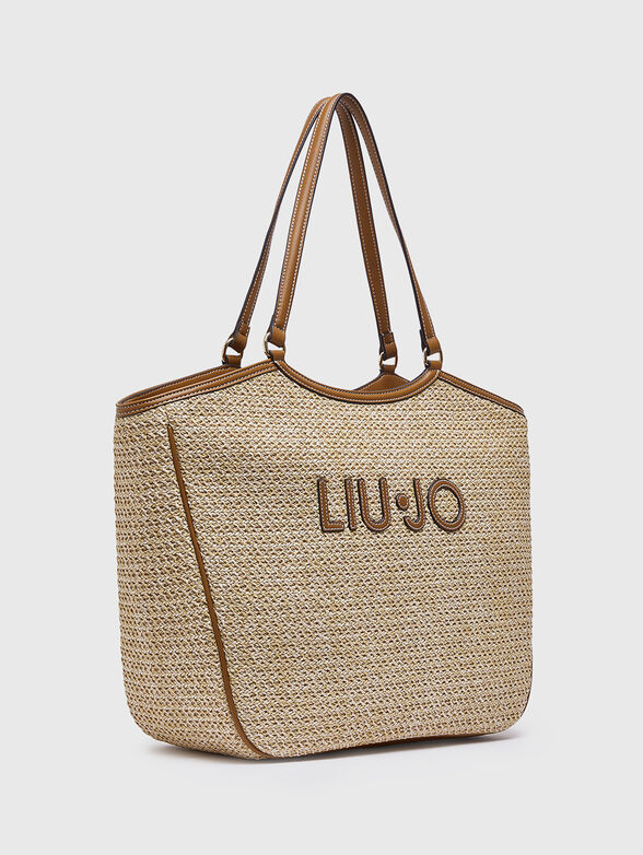 Large raffia tote bag - 3