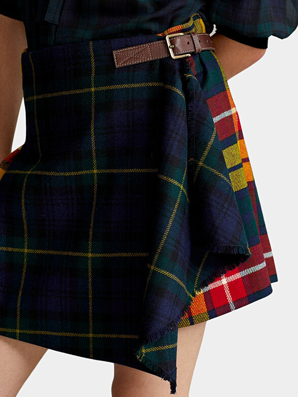 Plaid woolen skirt - 1