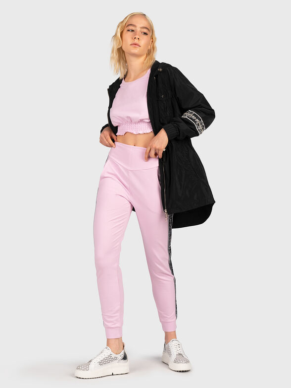 Black trousers with logo straps - 4