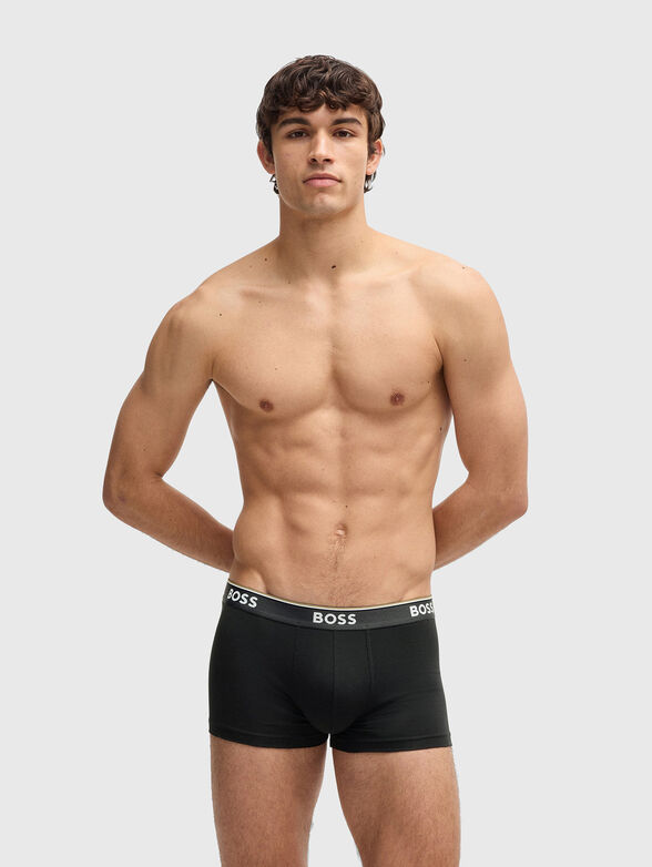 Set of three boxers with logo in cotton - 2