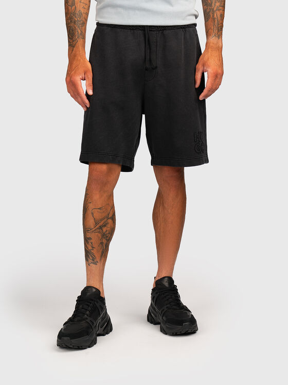 Cotton shorts with logo detail - 1