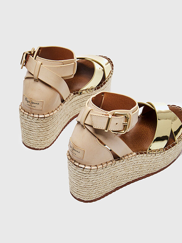 WITNEY Metallic effect wedge sandals - 3