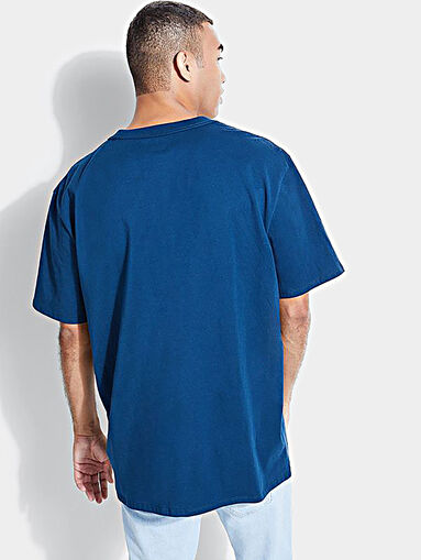 Unisex t-shirt in blue color with logo - 4