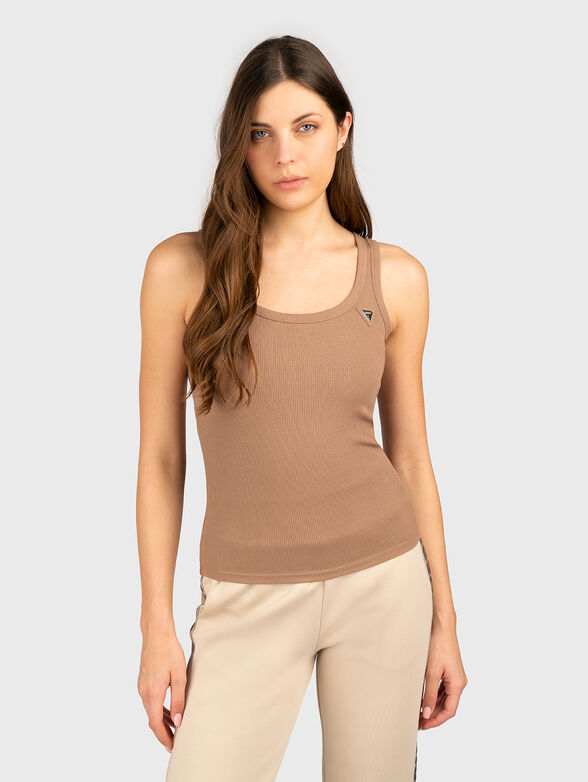 COLETTE beige рibbed top - 1