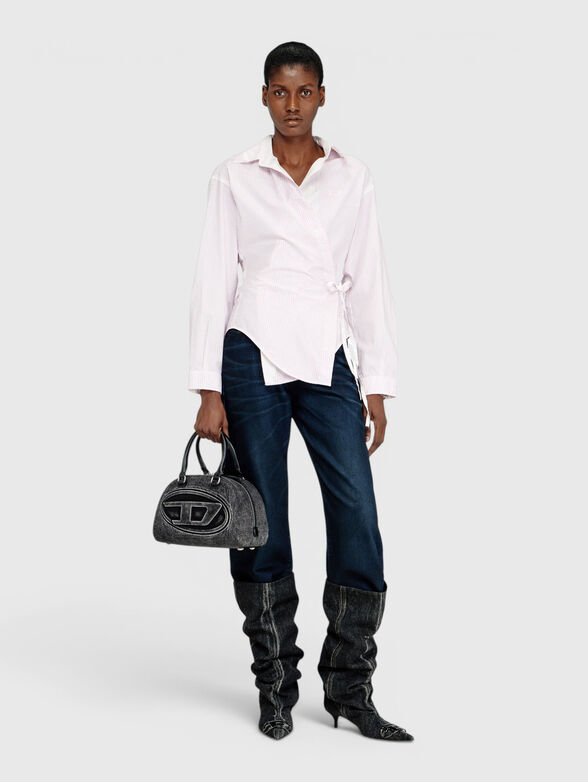 Cotton shirt with laces - 2