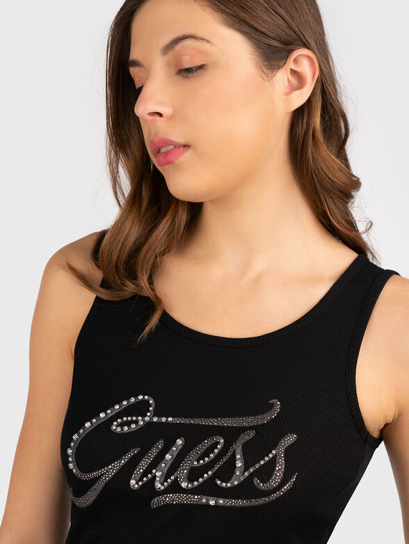 Black top with accent logo lettering - 4