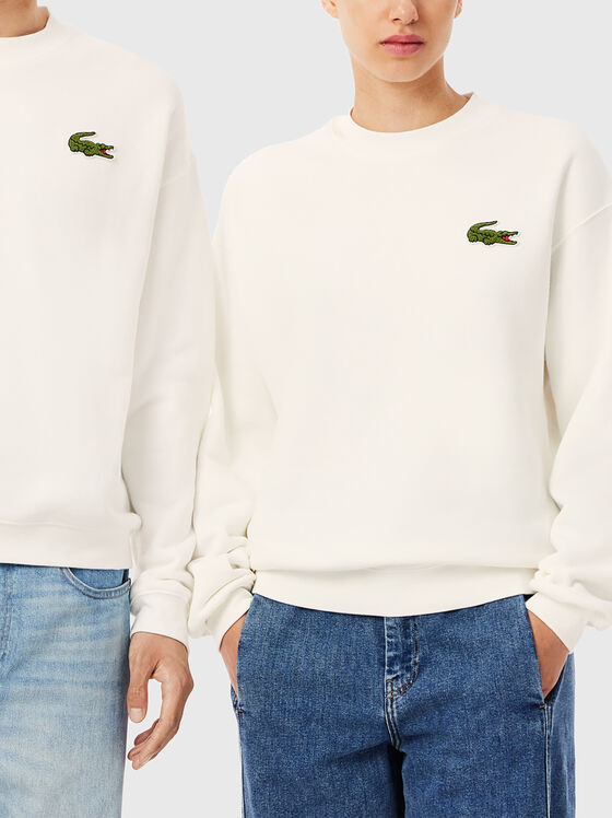 Cotton sweatshirt with accent logo - 1