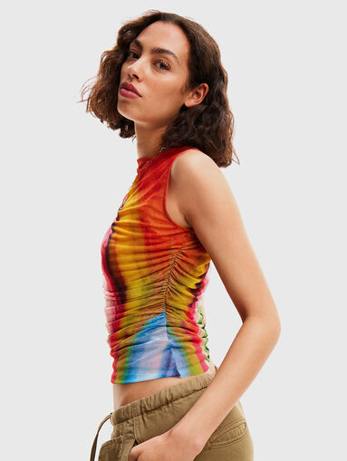 Top with multicoloured print - 5