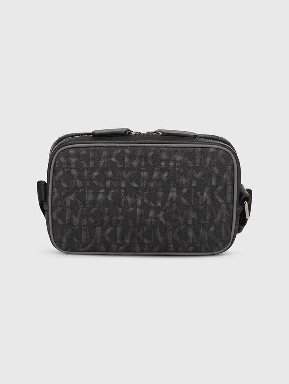 Leather crossbody bag with monogram print  - 3