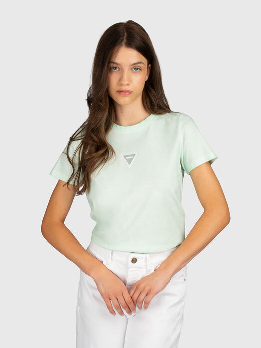 Cotton T-shirt with triangular logo