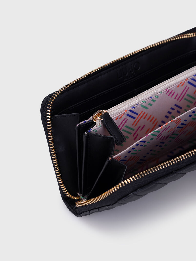 Black purse with logo element - 3