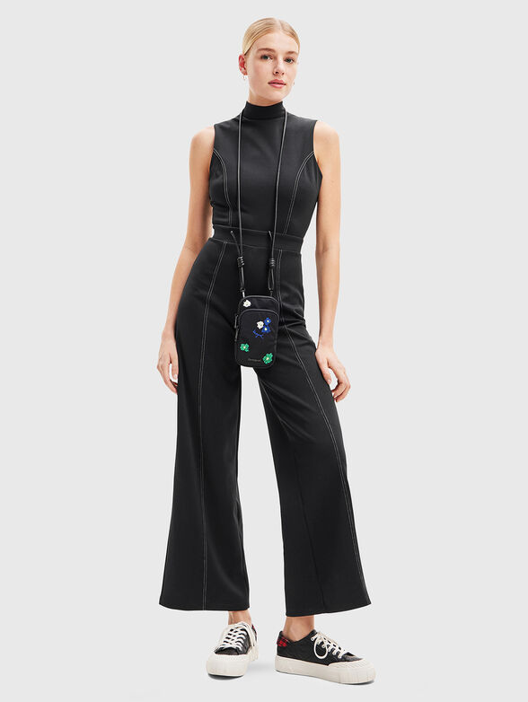 Contrast stitch flare jumpsuit  - 1