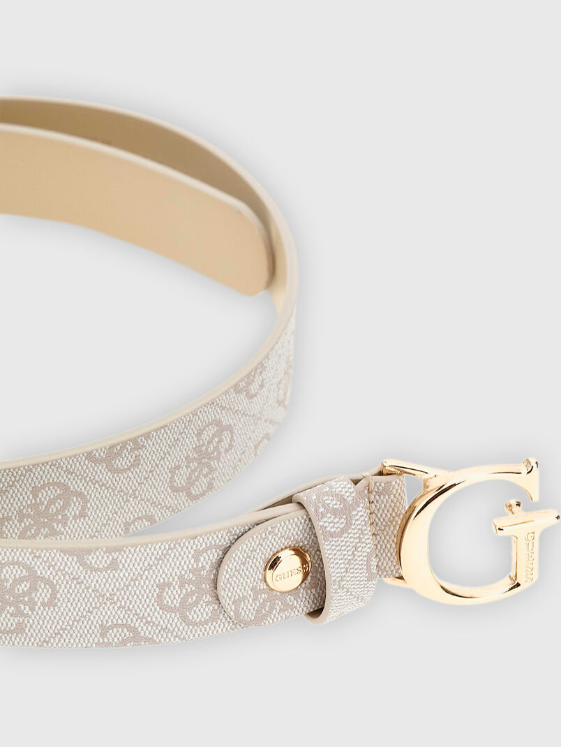 NOELLE belt with logo buckle - 3
