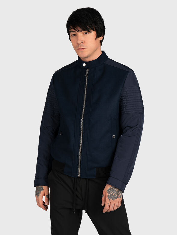 Wool blend bomber jacket - 0