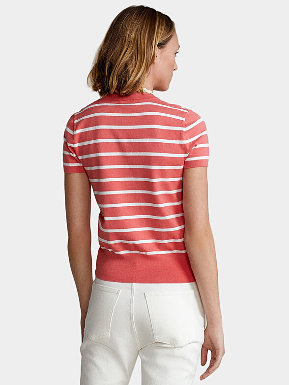 Striped sweater with short sleeves - 4
