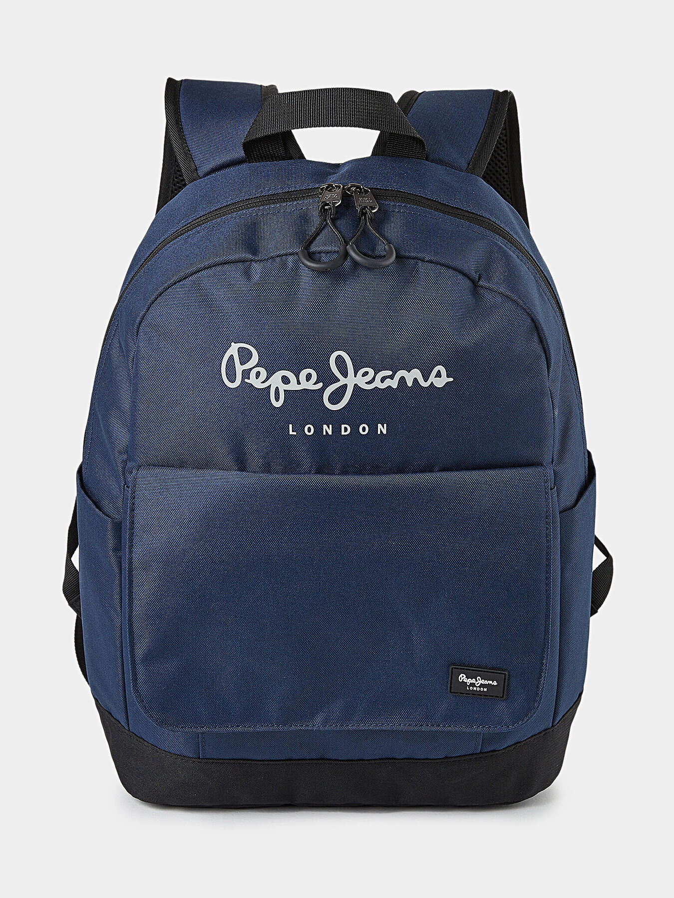 PORTOBELLO blue backpack with pocket and logo accent brand Pepe Jeans Globalbrandsstore en