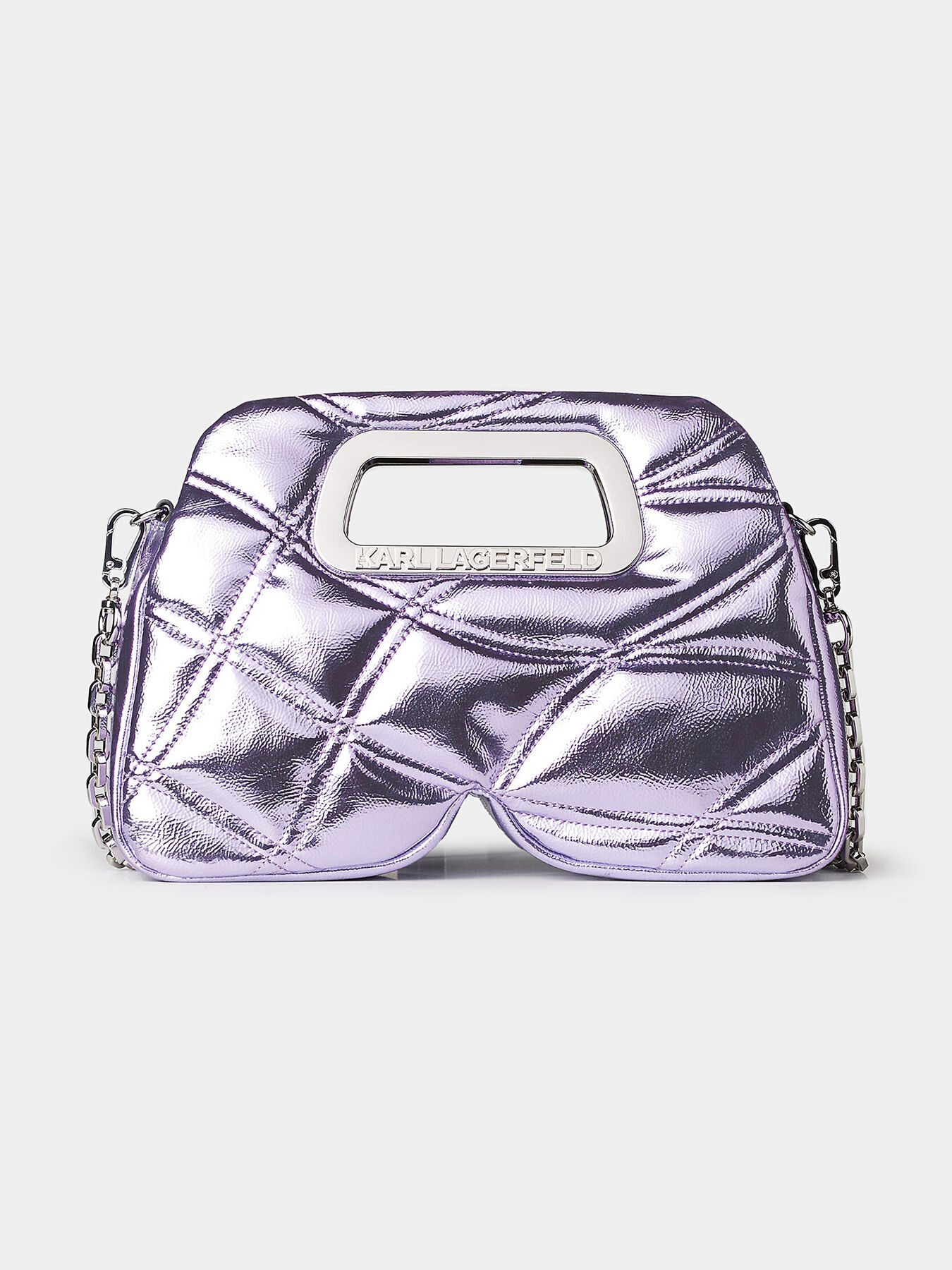 K KLOUD shiny bag in purple color brand Karl Lagerfeld Globalbrandsstore en