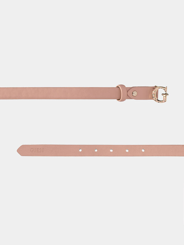 Belt in blush color with logo accent - 2