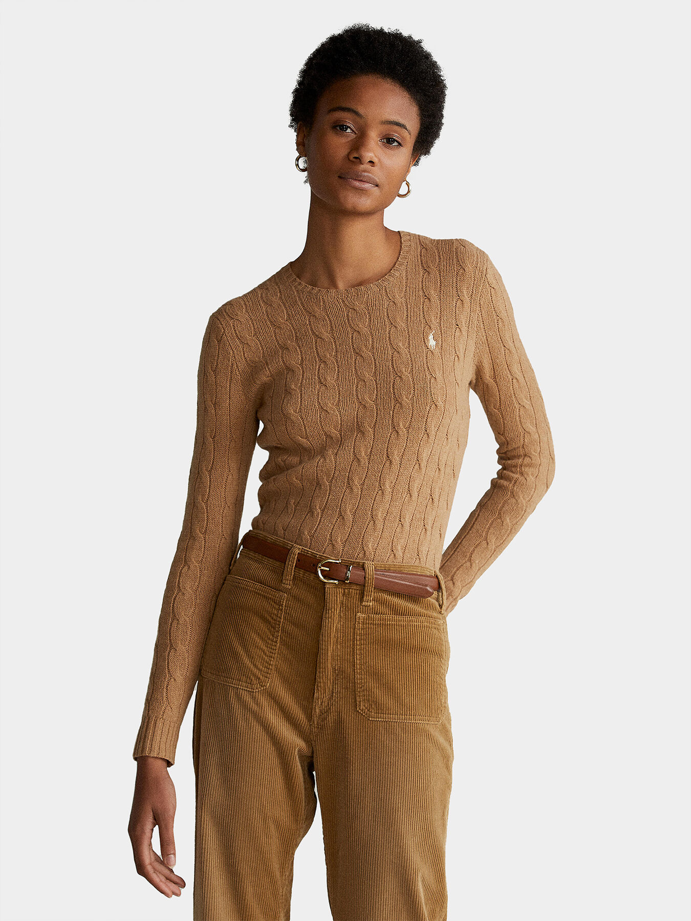 JULIANNA beige sweater with logo brand POLO RALPH LAUREN Globalbrandsstore en
