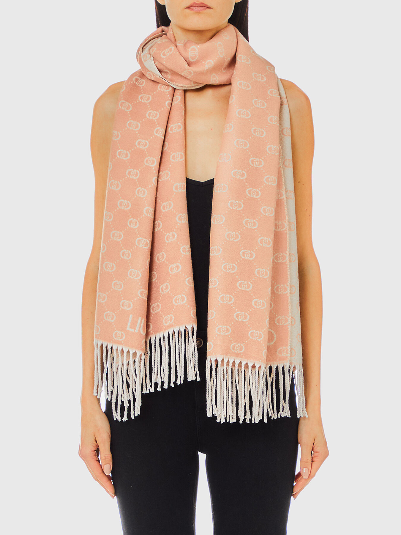 Scarf with monogram print brand LIU JO — Globalbrandsstore.com/en
