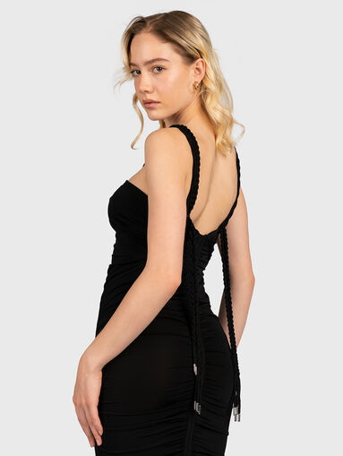 Black dress with braided straps - 3