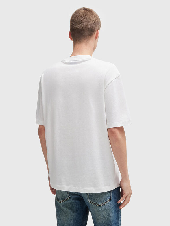 Round neck black cotton T-shirt - 3