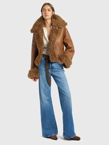 Blue wide leg jeans - 5