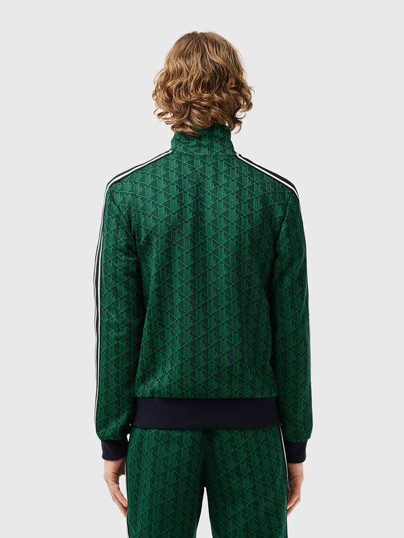 Sweatshirt with monogram print in brown - 3